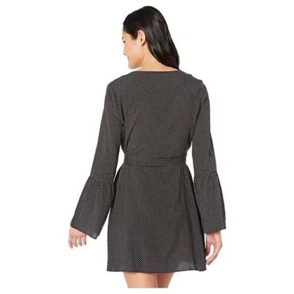 BCBGeneration Dress Sz M Wrap  Black Polka Dot NWT - Picture 3 of 15